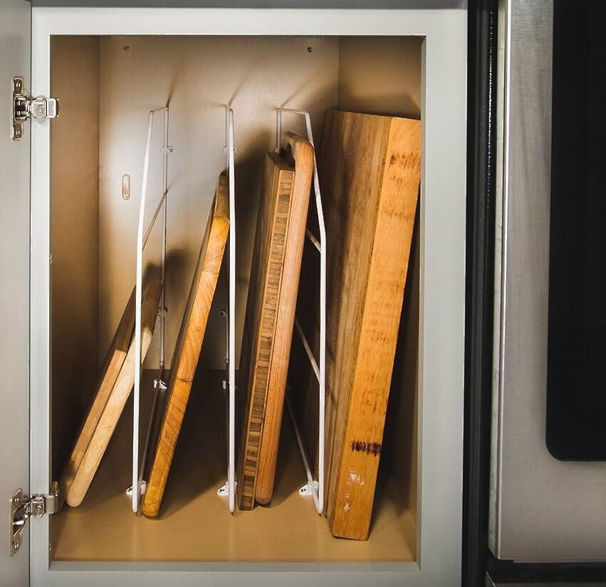 Rev-A-Shelf - 597 - White Tray Divider 12 inch High with Clips