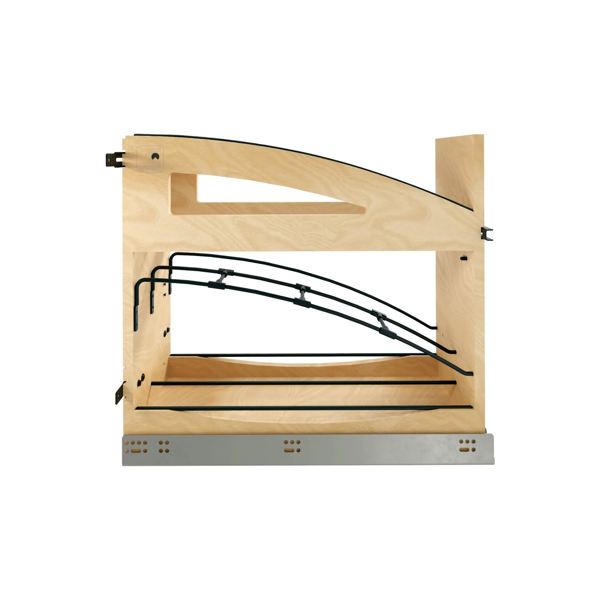 8" Craftsman Collection Base Cabinet Pullout with Tray Divider / Foil Wrap Holder with Blumotion Soft-Close