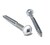 #8 x 1-1/8" White Round Washer Head #2 Square Drive Deep Thread T17