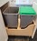 12 Inch Canadian Maple Waste/Recycle Pullouts with double 27 Quart Gray Containers