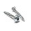 #8 X 1-1/4 White Round Washer Head #2 Square Drive Deep Thread T17-1000 PAK