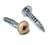 #8 x 1-1/8" White Round Washer Head #2 Square Drive Deep Thread T17