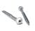 #8 x 1-1/8" White Round Washer Head #2 Square Drive Deep Thread T17