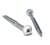 #8 x 1-1/8" White Round Washer Head #2 Square Drive Deep Thread T17-1000 PAK