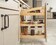 5" Craftsman Collection Solid Maple Base Cabinet Pullout Organizer w/ Black Accents and BLUM Soft-Close Slides