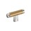 Esquire Knob 1-1/4" Polished Nickel/Champagne Bronze