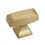 Mulholland Small Square Knob Champagne Bronze