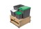 Rev-A-Shelf - Wood Bottom Mount Dbl 35 Qt. Organic Waste Center w/ Storage Space, SC