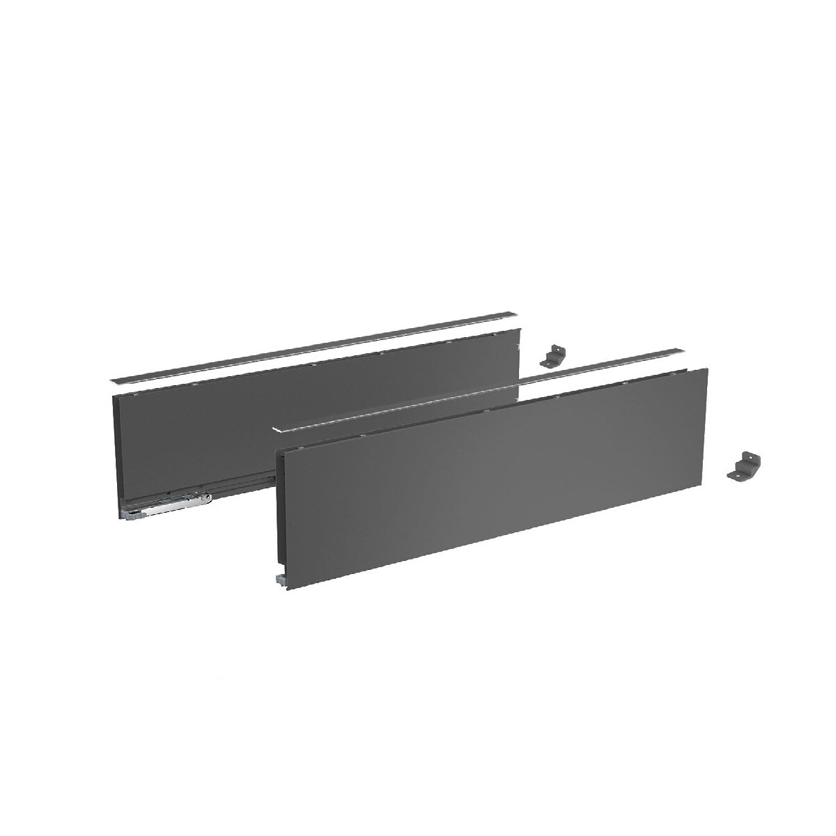 AvanTech YOU Drawer side profile set, height 101 mm x NL 270 mm, Anthracite, Left and Right
