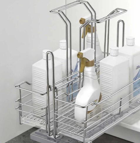 (GREAT VALUE) Soft-closing Under Sink Pull-out Organizer w/Removable Left and Right Sides