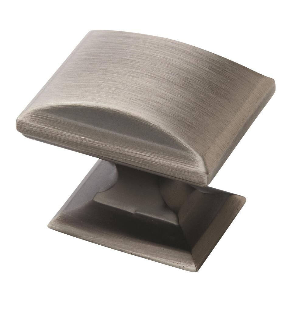 Candler 1-1/4" SQ Knob Antique Silver