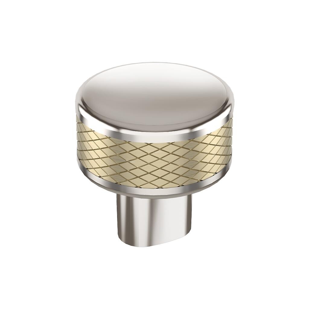 Esquire Knob 1-1/4" Polished Nickel/Golden Champagne