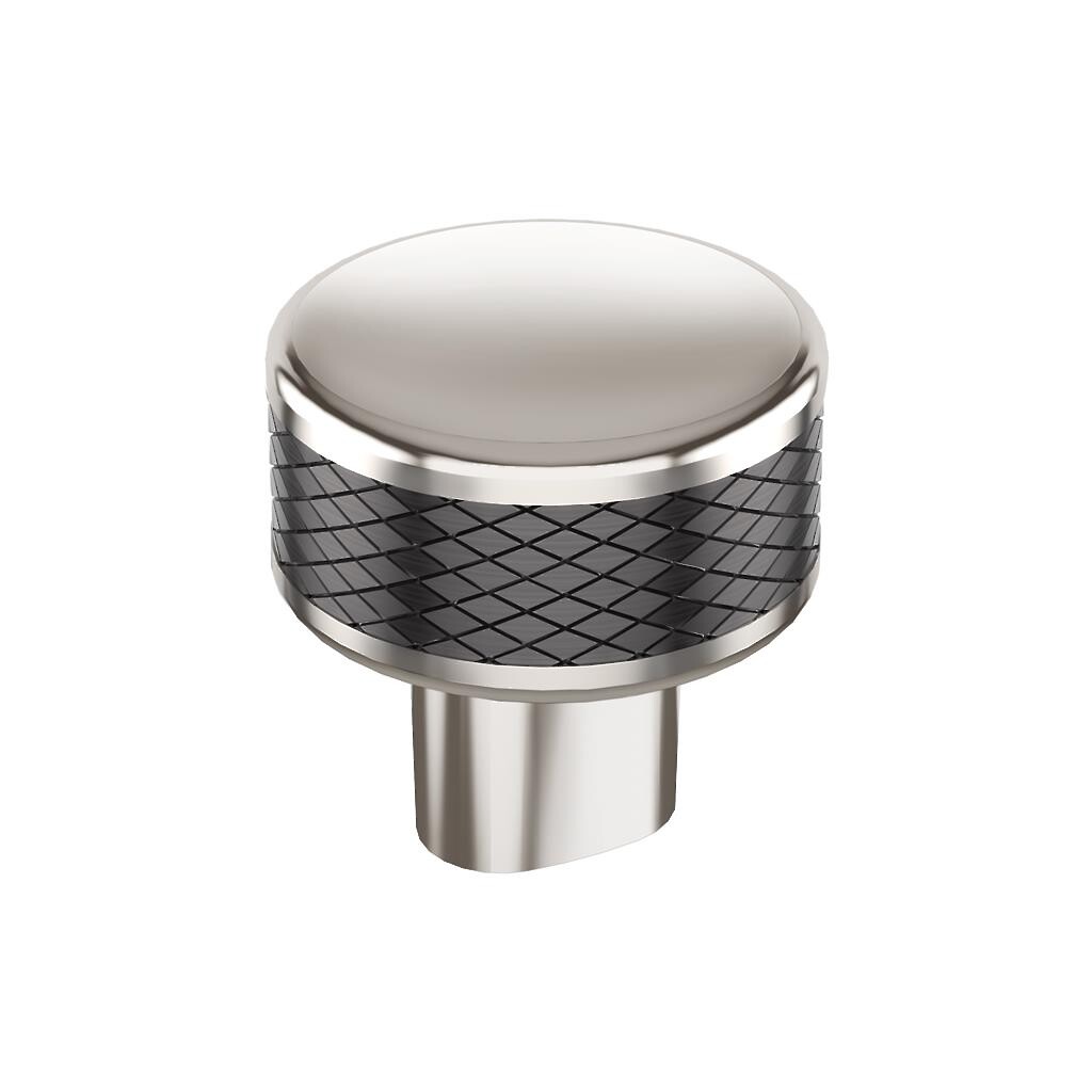 Esquire Round Knob - Polished Nickel / Gunmetal