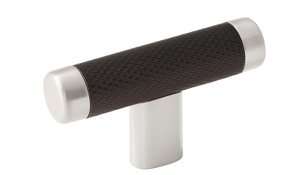 Esquire T-Knob - Satin Nickel / Oil-Rubbed Bronze