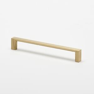 Haliburton - 160mm CC Thin Square Pull, Brushed Brass