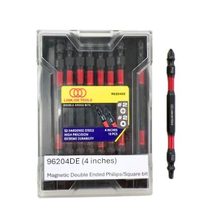 Magnetic Robertson #2 Phillips Driver Bits 4"