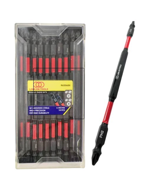 Magnetic Robertson #2 Phillips Driver Bits 6"