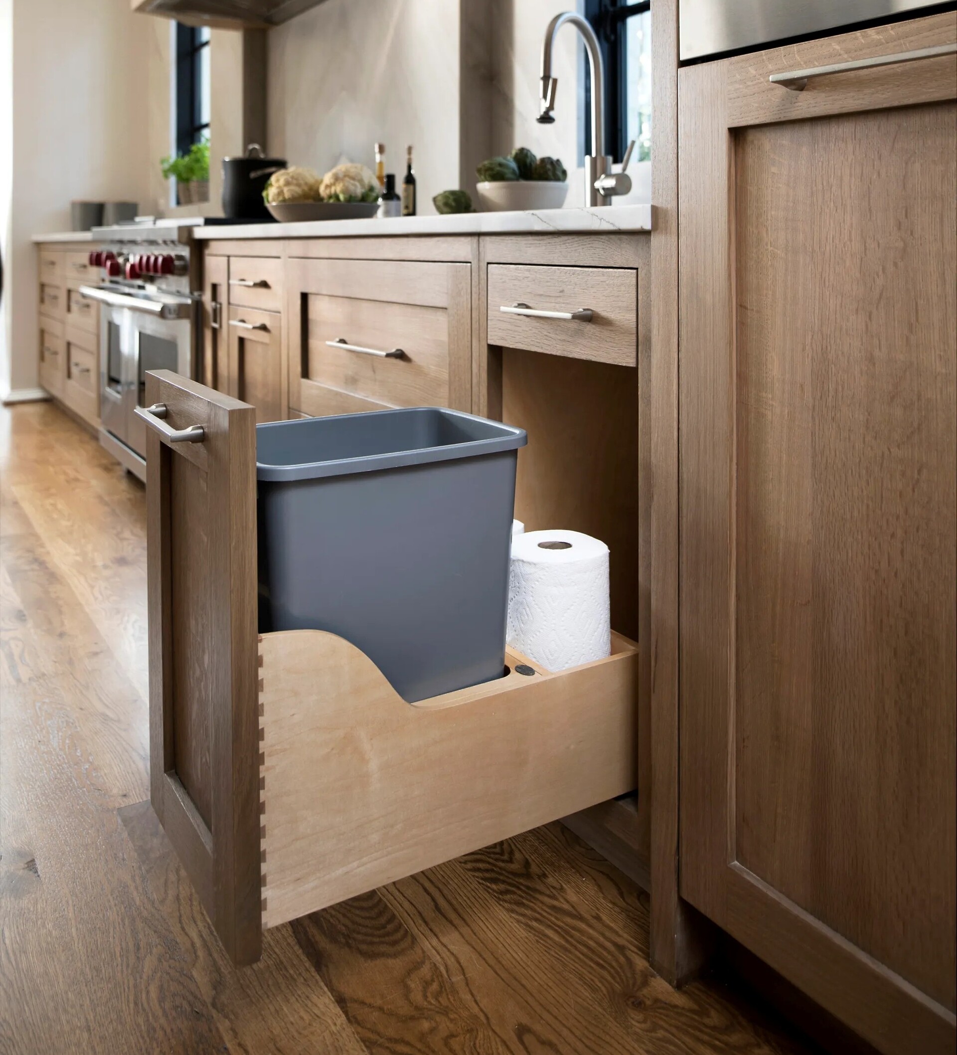 Rev-A-Shelf - 12" - Single 35qt Soft-Close w/ Blum Movento Slides Waste Containers