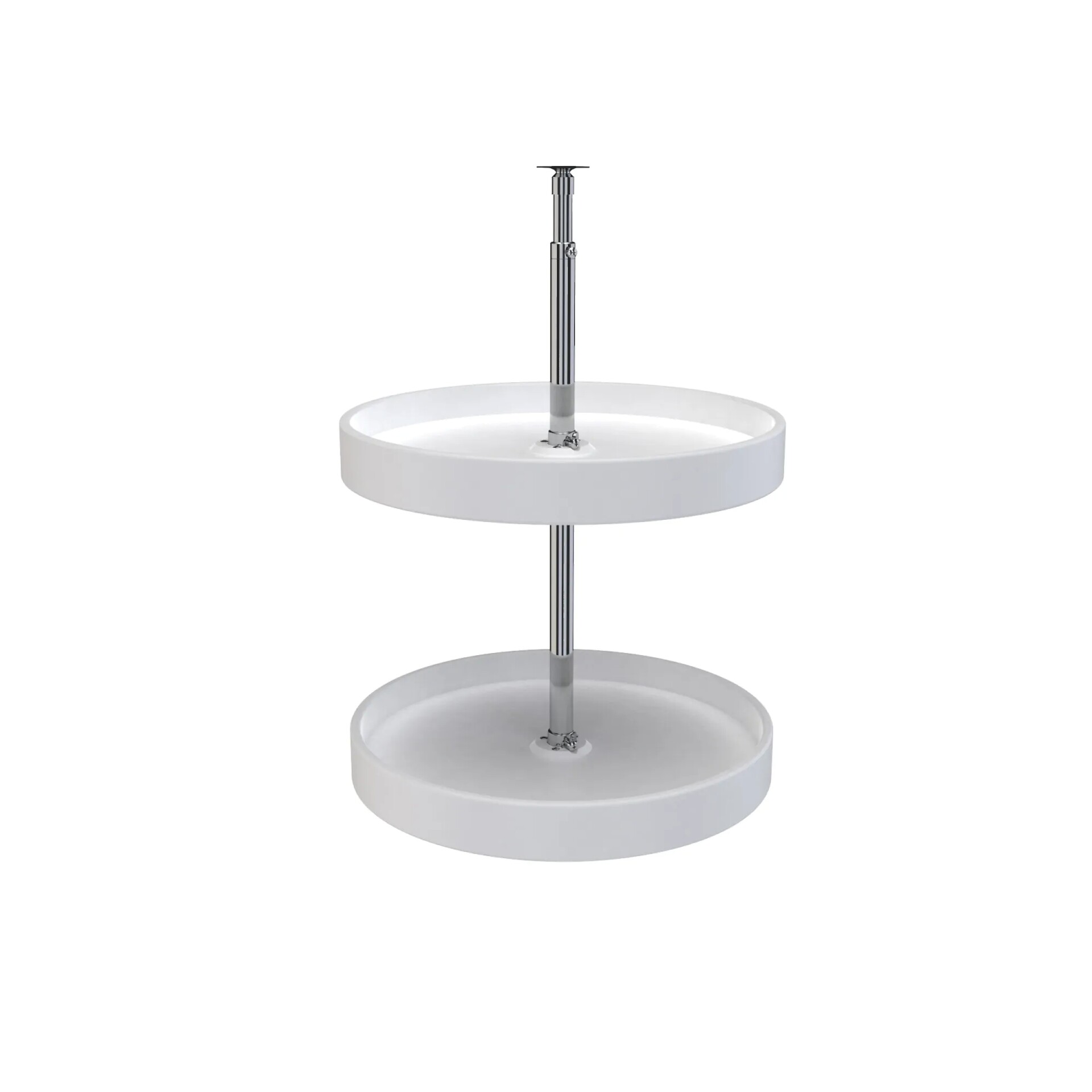 Rev-A-Shelf - 18" White Full Circle Polymer 2 Shelf Independently Rotating