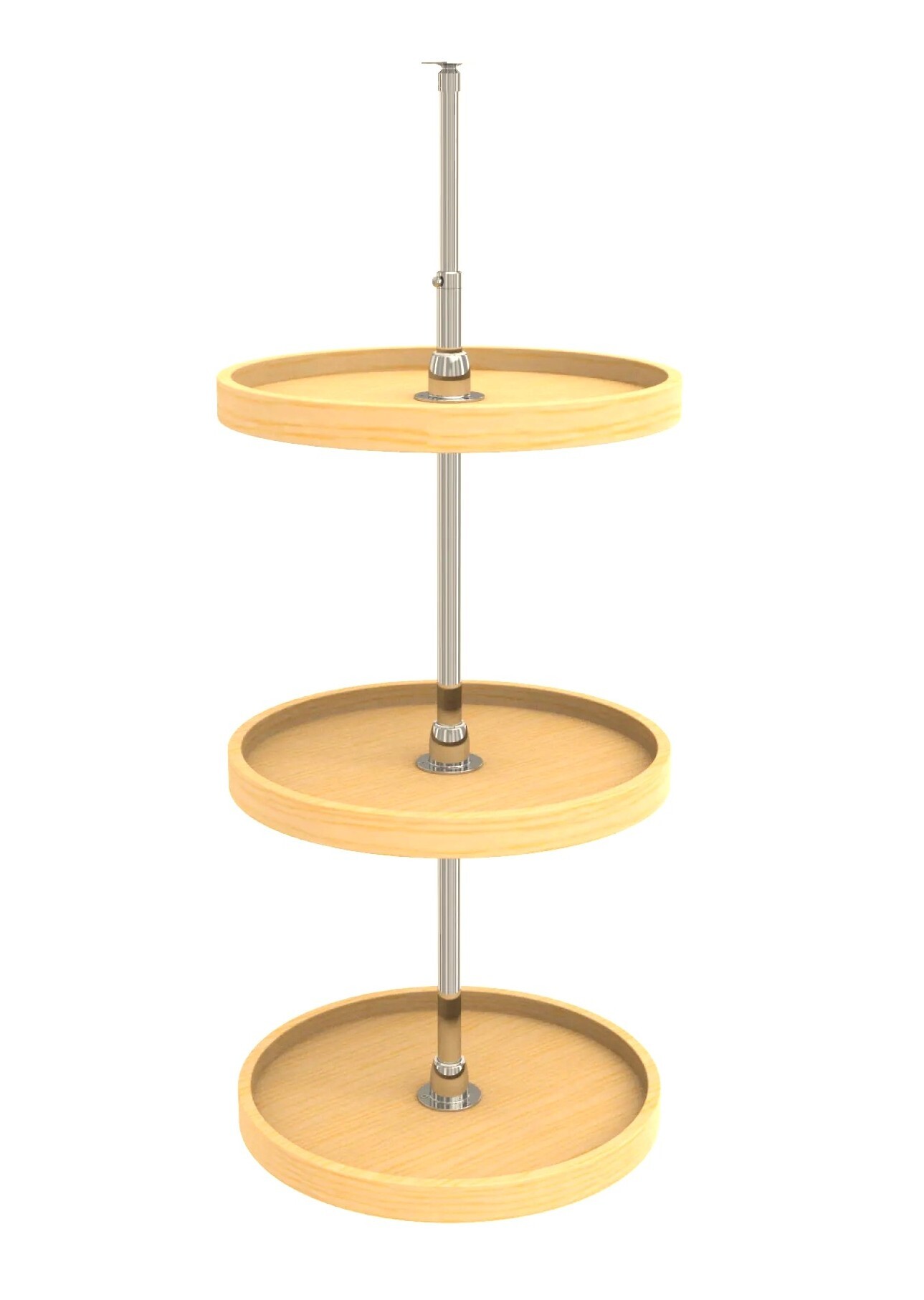 Rev-A-Shelf - 20" Maple Full Circle Wood Classic 3 Shelf (w/Hardware)