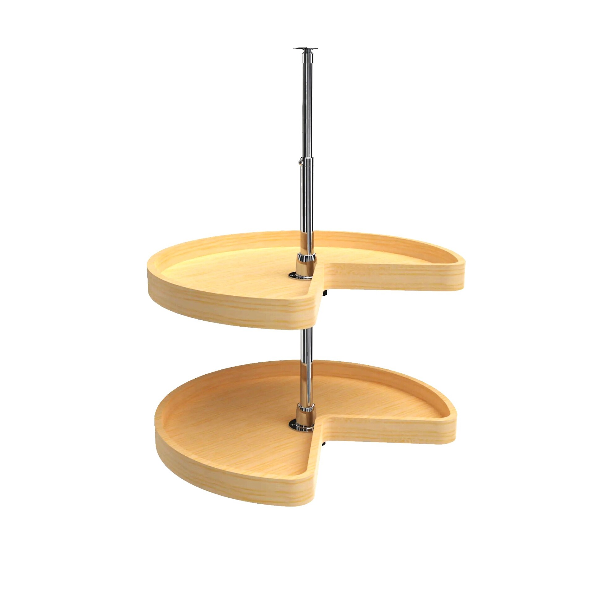 Rev-A-Shelf - 24" Maple Kidney Shape Wood Classic 2 Shelf (w/Hardware)