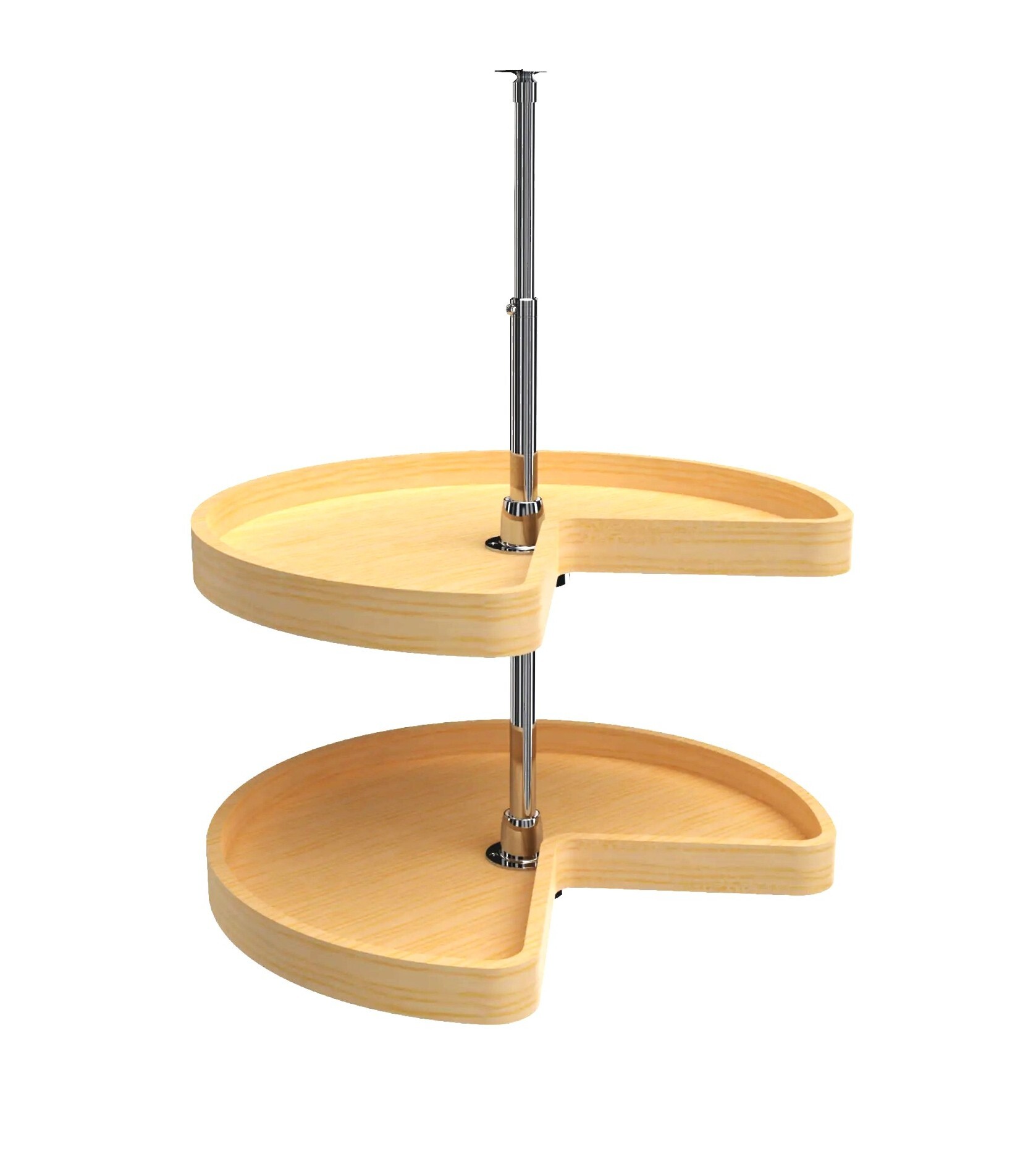 Rev-A-Shelf - 28" Maple Kidney Shape Wood Classic 2 Shelf (w/Hardware)