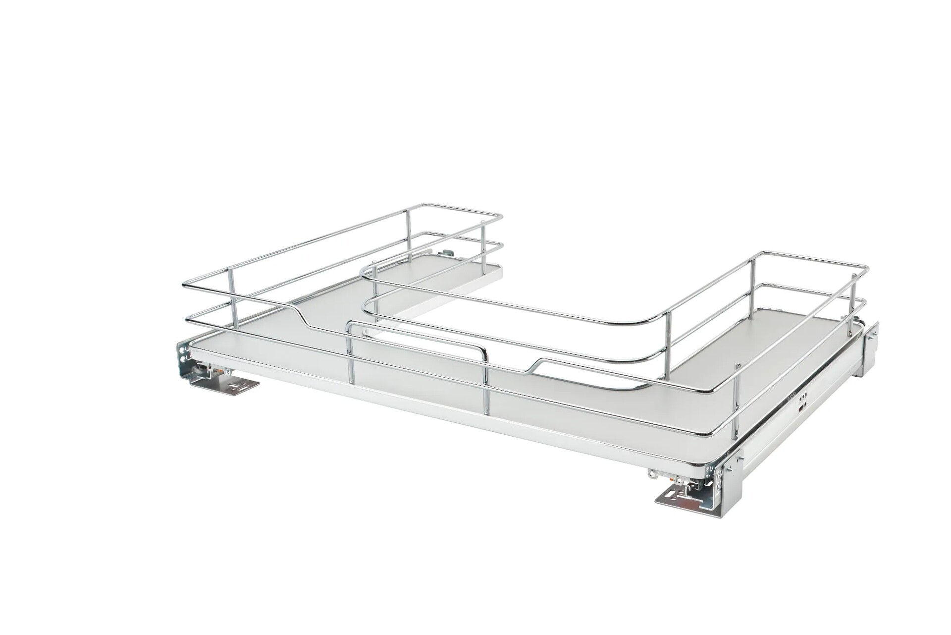 Rev-A-Shelf - 33" Gray Undersink Pullout U-Shape Basket w/ Soft-Close