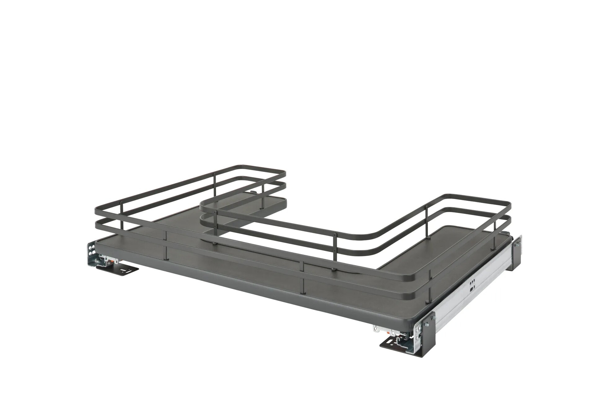 Rev-A-Shelf - 33" Orion Gray Undersink Pullout U-Shape Basket w/ Soft-Close
