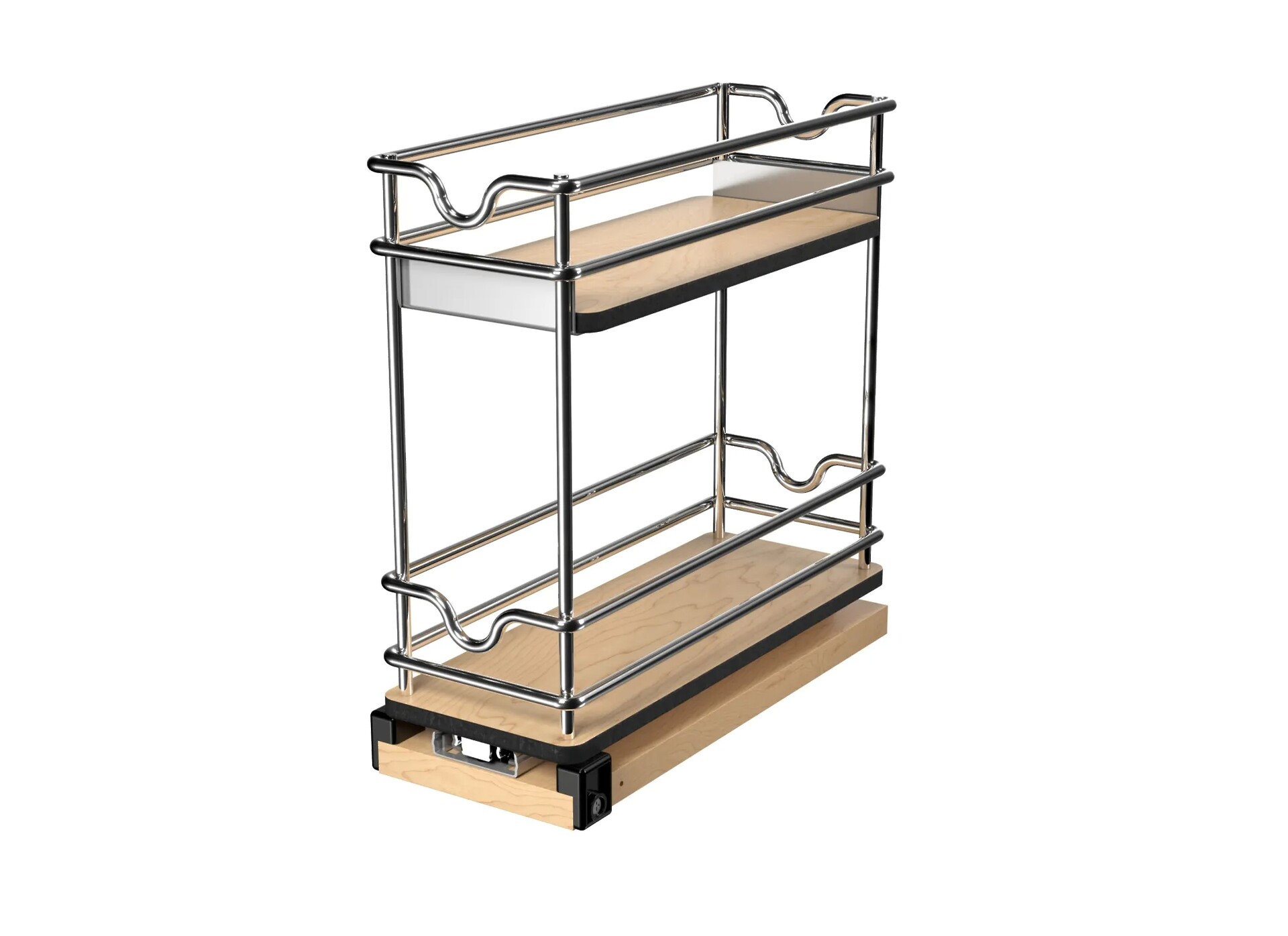 Rev-A-Shelf - 5" Two-Shelf Wire Wall Upright Pullout