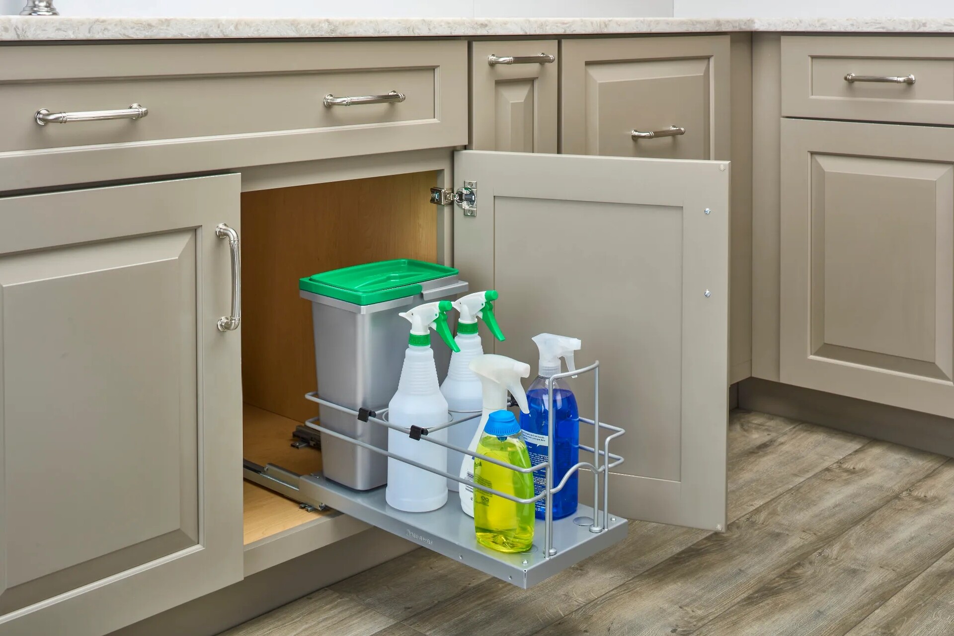 Rev-A-Shelf - 9" Single Cleaning Pullout Waste Containers