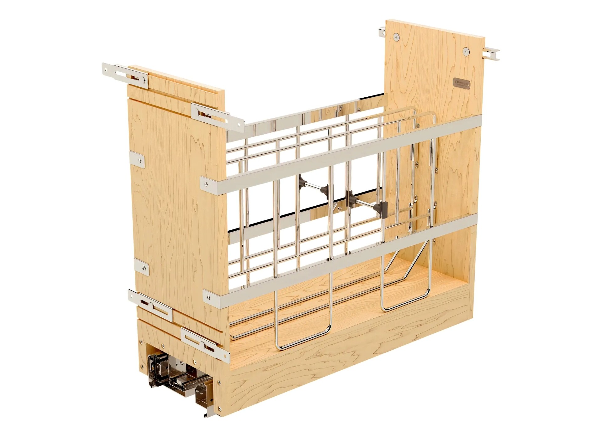 Rev A Shelf - Base Cabinet Pullout w/ Tray Divider/Foil Wrap Holder, Soft Close Ball Bearing