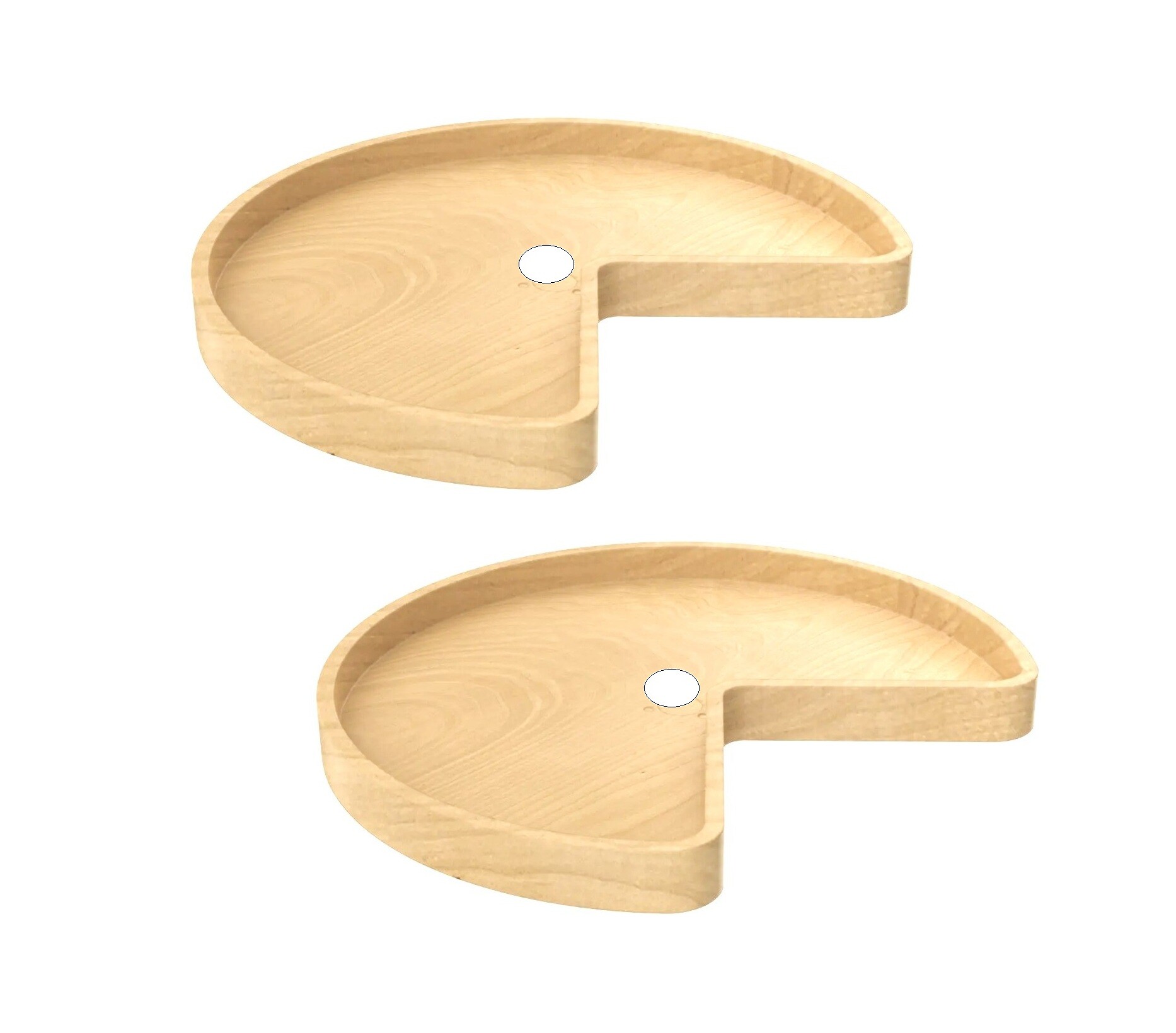 Rev-A-Shelf - BULK 28" Maple Kidney Shape Wood Classic BULK 8 Shelves Drilled without hardware