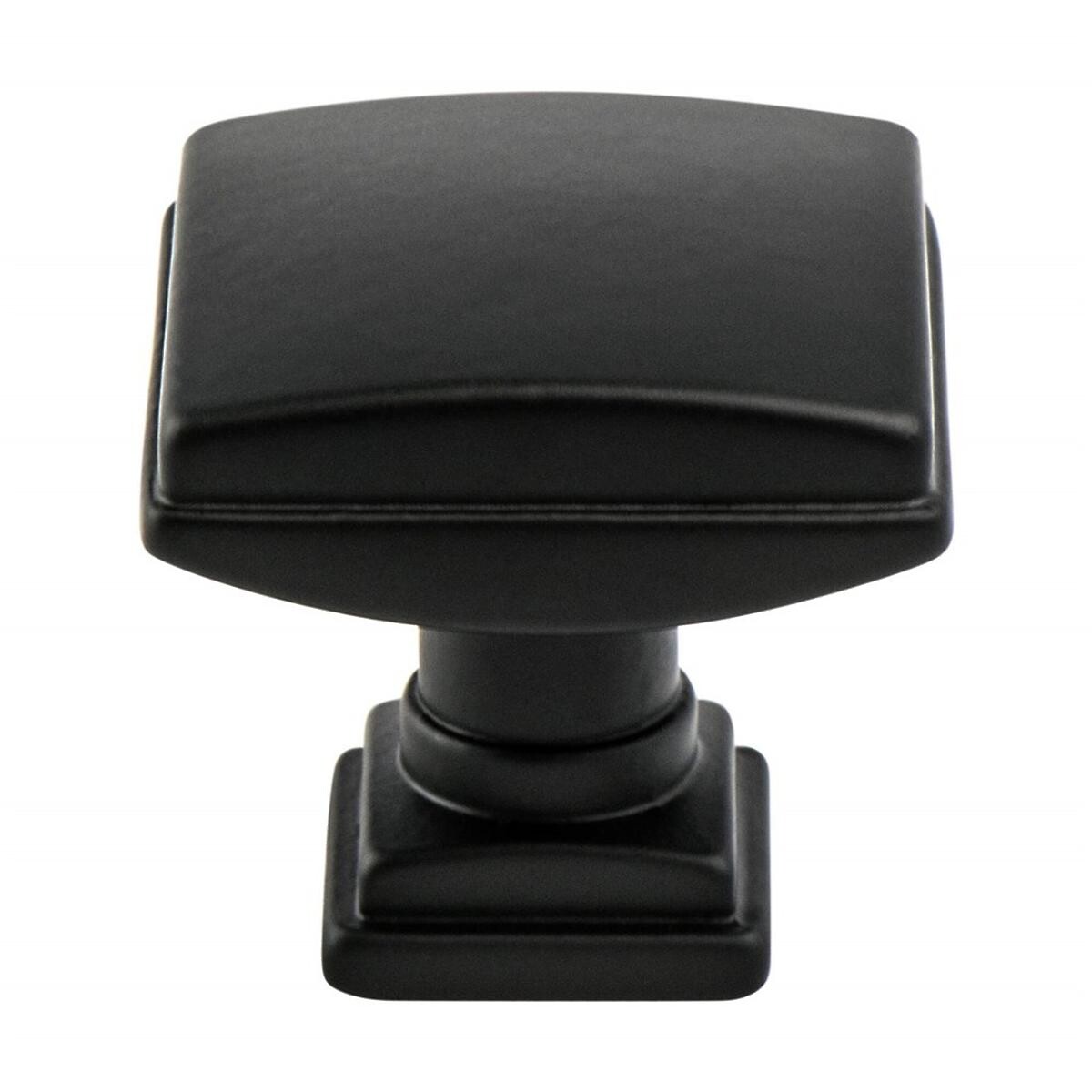 Tailored Traditional Knob 1-1/4" X 1-1/4" Matte Black