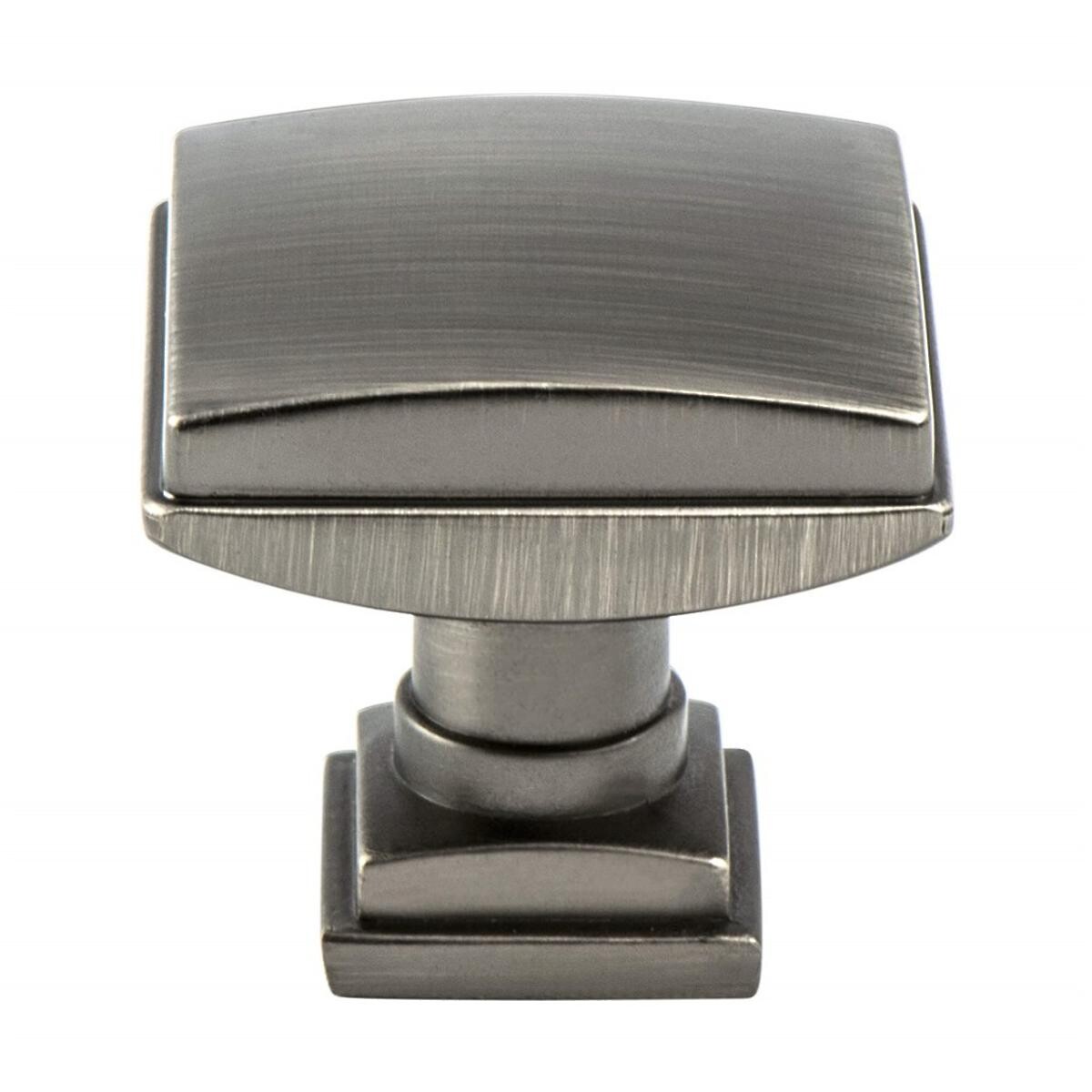 Tailored Traditional Knob 1-1/4" X 1-1/4" Vintage Nickel