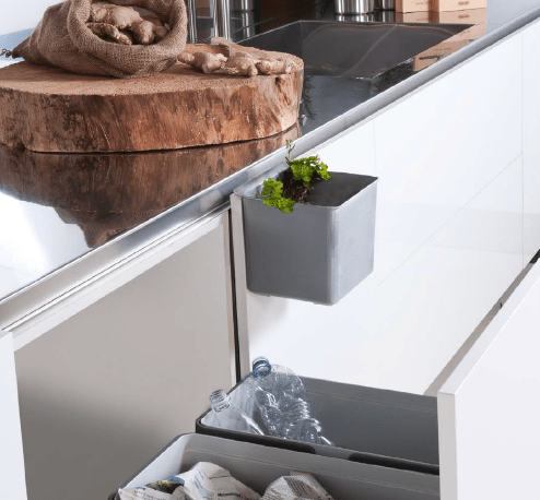 Salice - 3.2qt Silver Polystyrene Bin With Small Handle