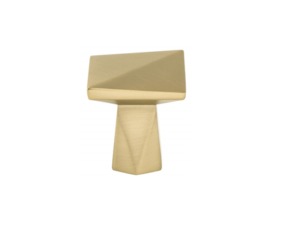 Swagger - Knob 1-3/16" x 1-3/16" SQ Knob Brushed Gold
