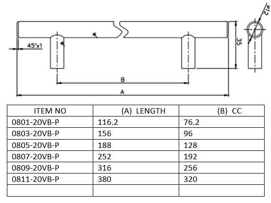 Tempo Pull 76mm CC Venetian Bronze
