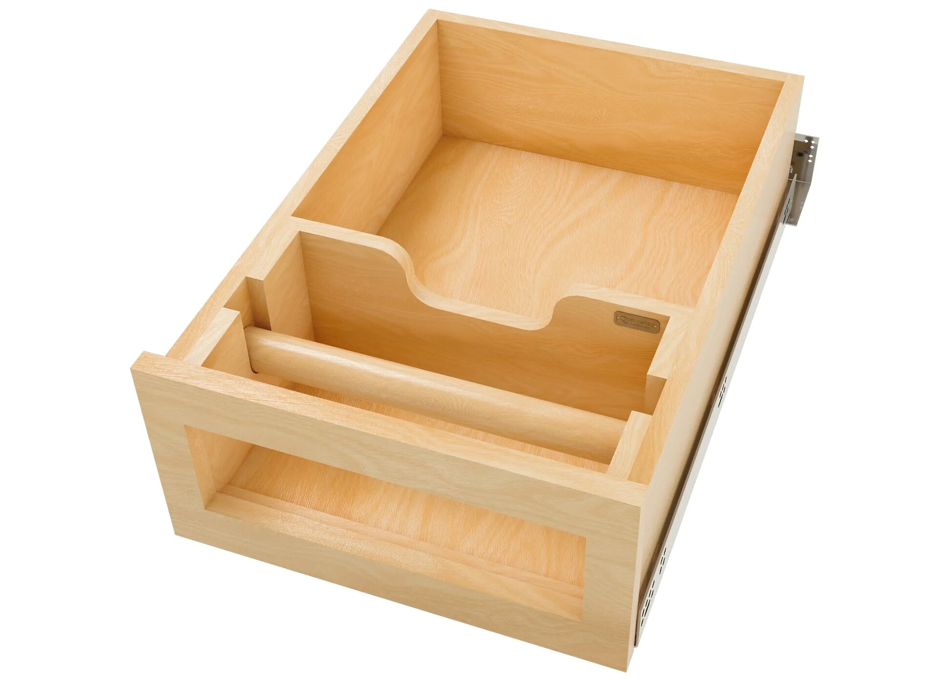 Wood Base Cabinet Paper Towel Drawer System w/ BLUM Soft-Close